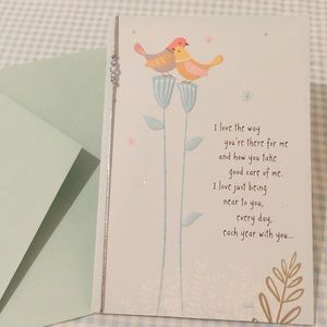 SOLD pale blue Hallmark anniversary greeting card